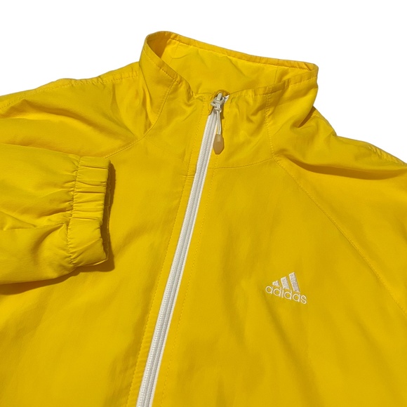 adidas Other - Adidas Large Full Zip Windbreaker Reflective Pockets that Zip Yellow